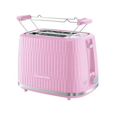 Russell Hobbs Eden 2-slice Toaster (6 browning levels, lift-up function, defrost, reheat & stop function, crumb tray, bun warmer, raspberry) 27372-56 on sale